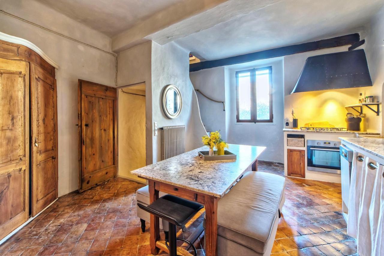 Townhouse Mougins In The Old Village, Fantastic View, Sea And Mountains Εξωτερικό φωτογραφία