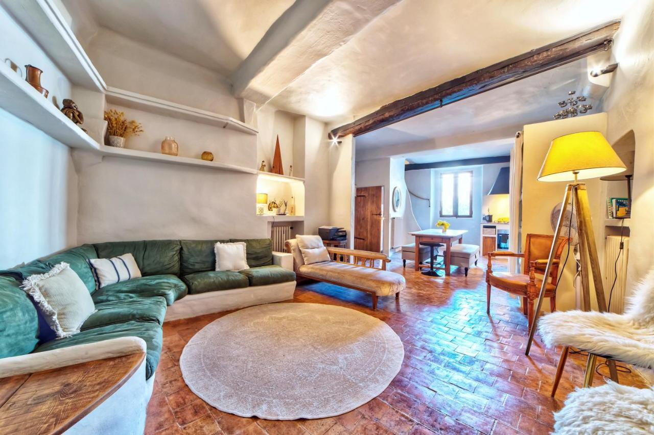 Townhouse Mougins In The Old Village, Fantastic View, Sea And Mountains Εξωτερικό φωτογραφία